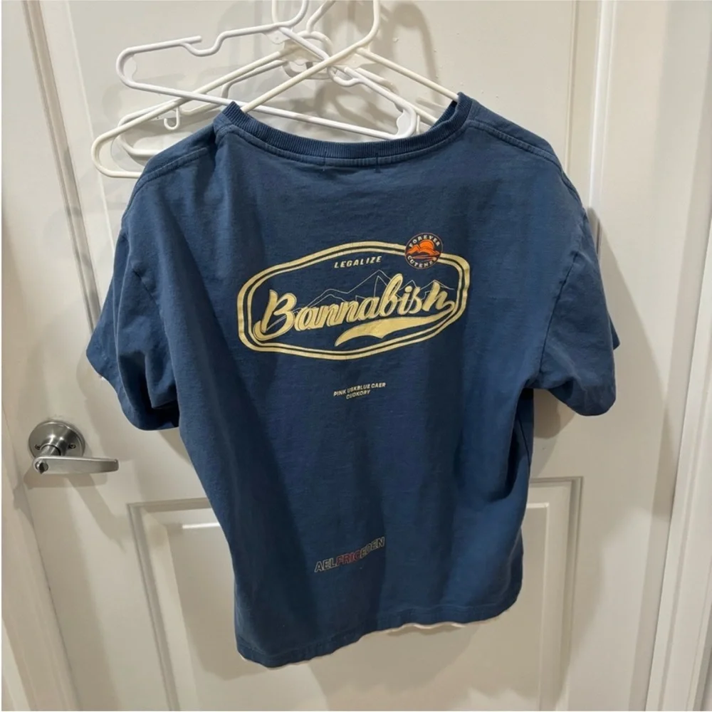 AELFRIC EDEN Navy Blue Short Sleeve Tee - Picture 5 of 7